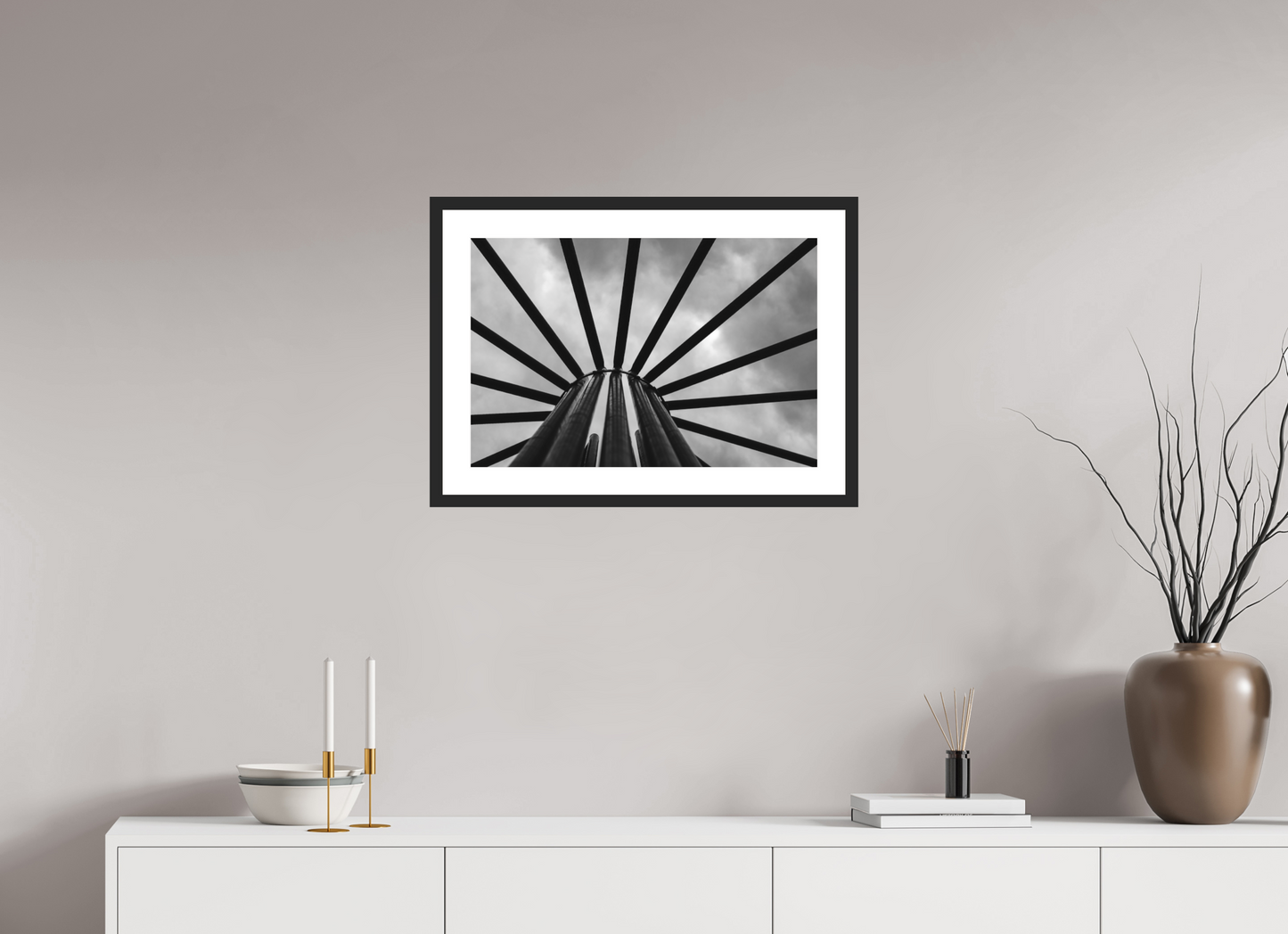 Rays - Abstrakte Schwarzweiß-Fotografie, Naheinstellung - Hochwertiger Abzug in Galeriequalität