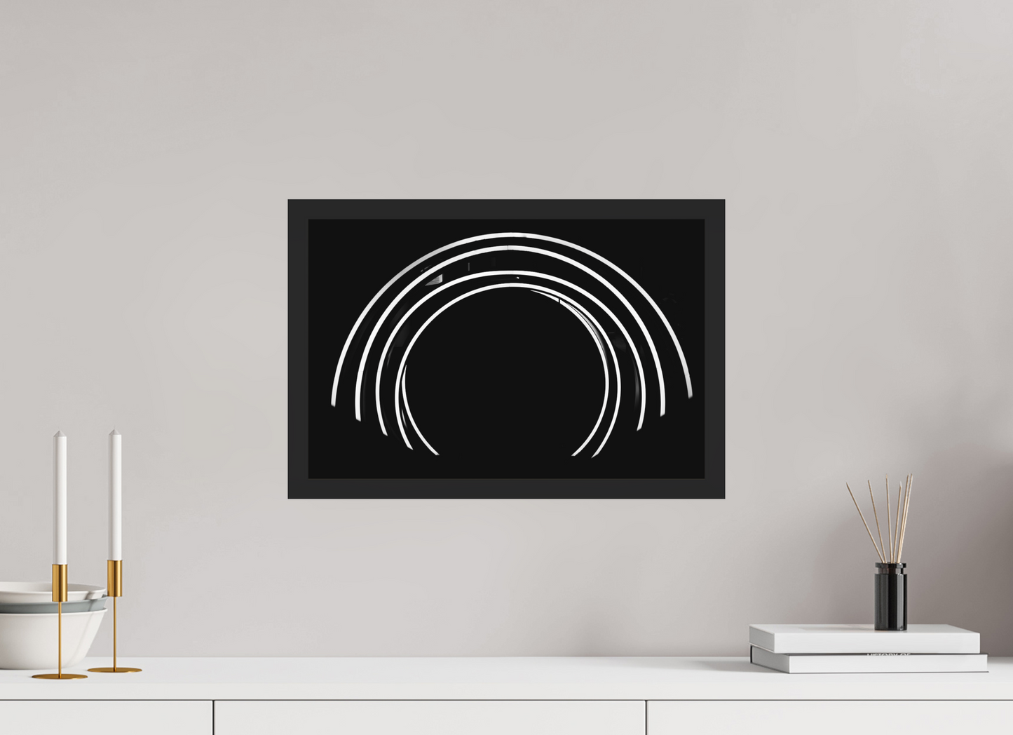 45 x 30 cm, Ilford on Aluminium behind Acrylic Glass, Framed Portal - Abstrakte Schwarzweiß-Fotokunst - Hochwertiger Abzug in Galeriequalität