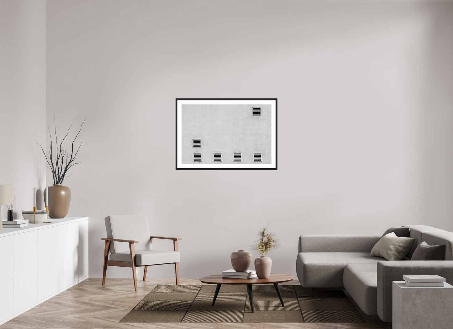 Odds - Minimalistische Schwarzweiß-Architekturfotografie - Hochwertiger Abzug in Galeriequalität