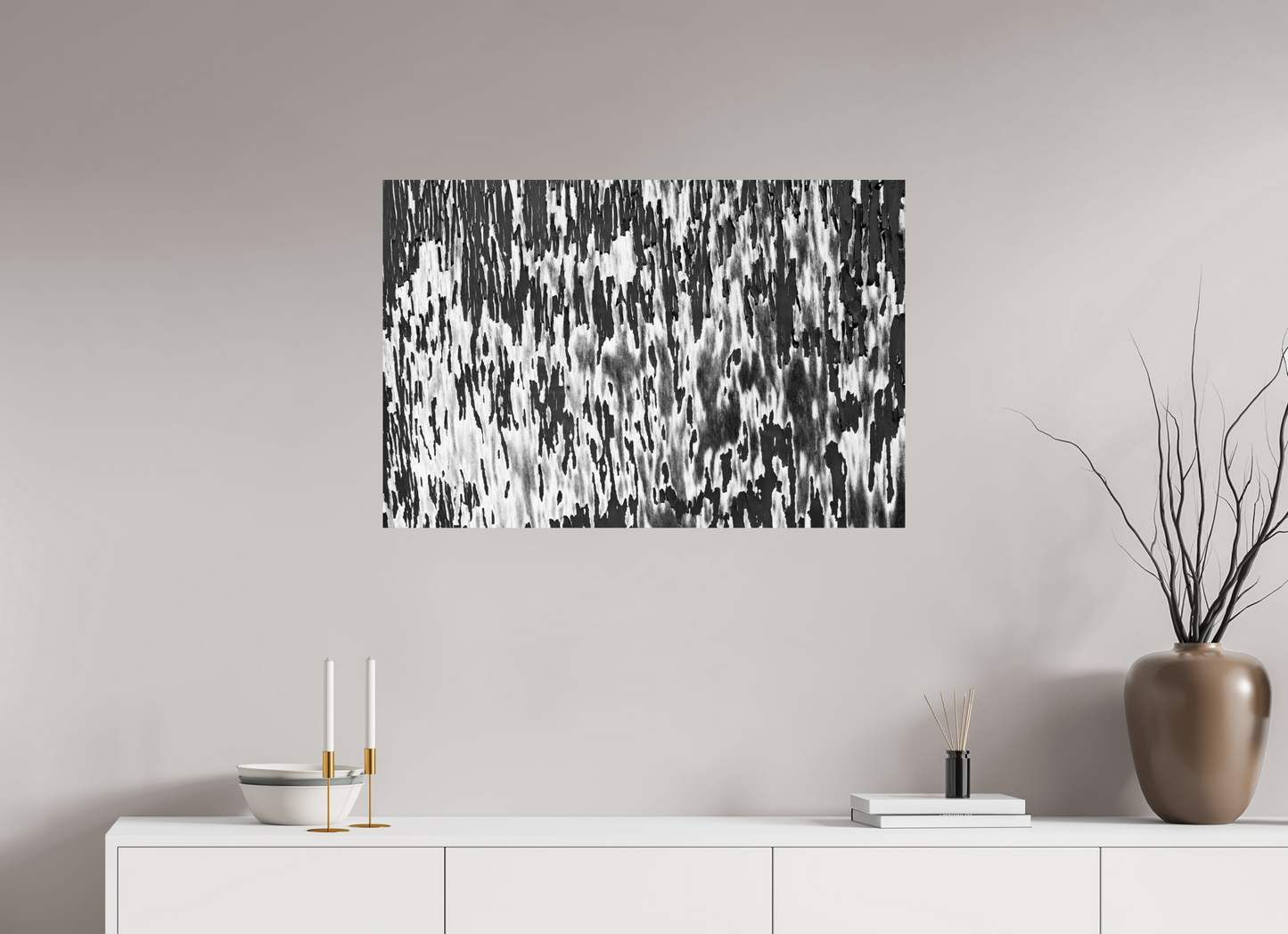 Chipping - Abstrakte Schwarzweiß-Fotografie, Nahaufnahme - Hochwertiger Abzug in Galeriequalität