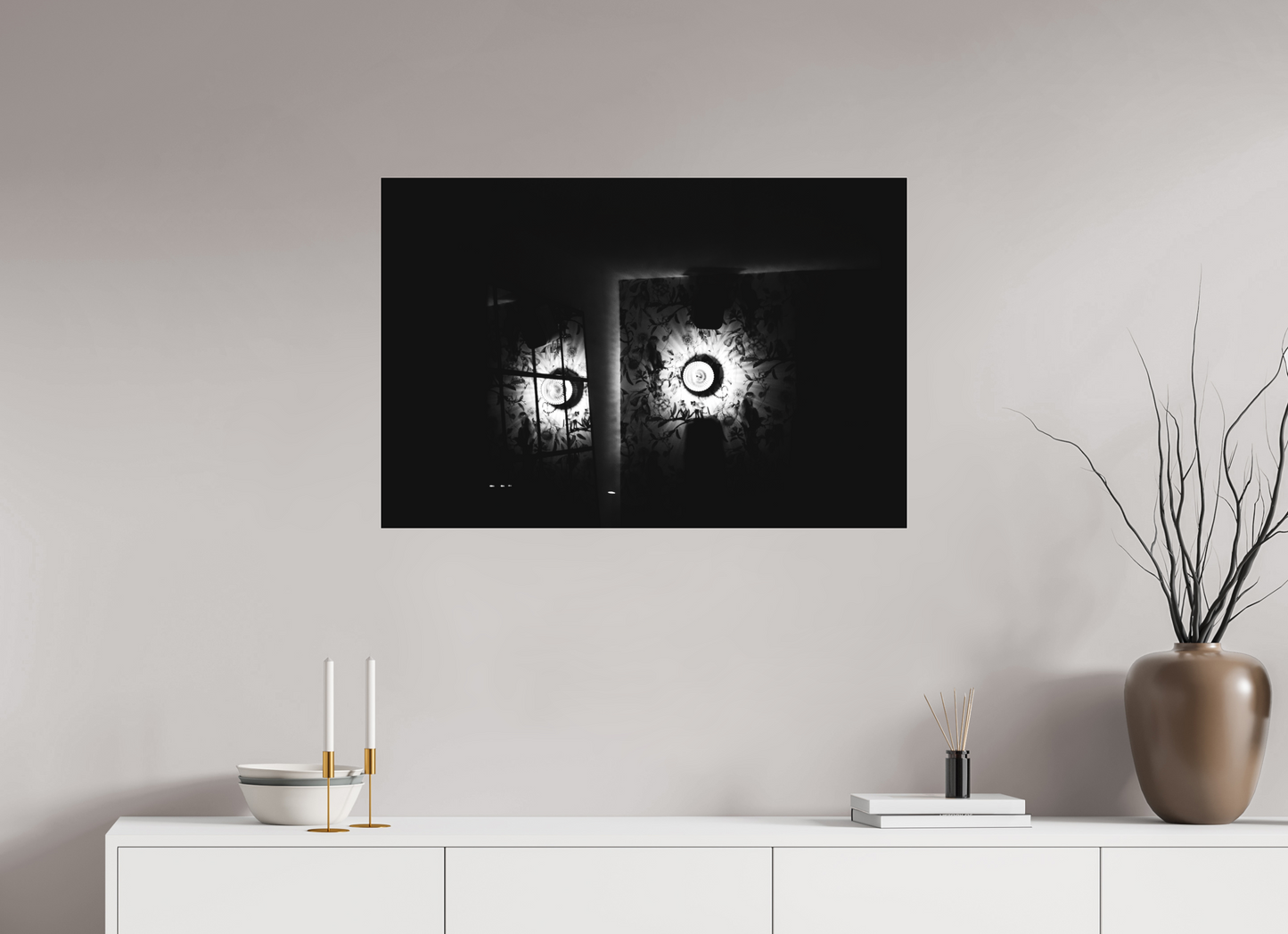 Nova - Schwarzweiß-Nachtfotografie - Hochwertiger Abzug in Galeriequalität