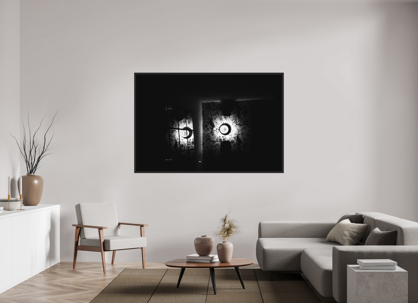 Nova - Schwarzweiß-Nachtfotografie - Hochwertiger Abzug in Galeriequalität