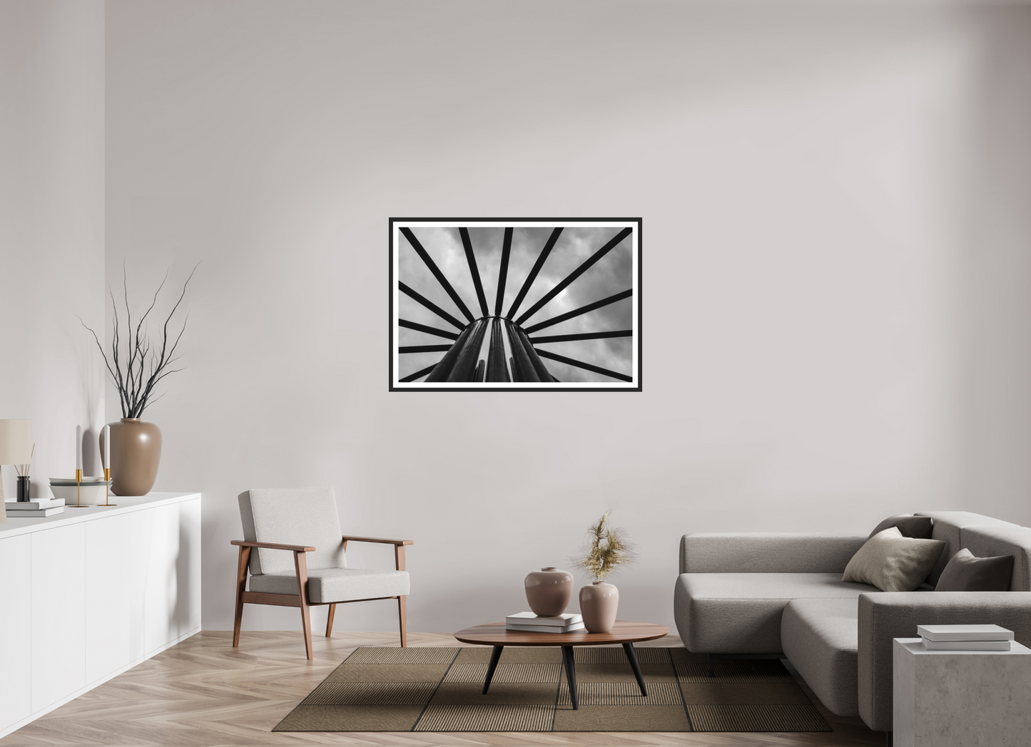 Rays - Abstrakte Schwarzweiß-Fotografie, Naheinstellung - Hochwertiger Abzug in Galeriequalität