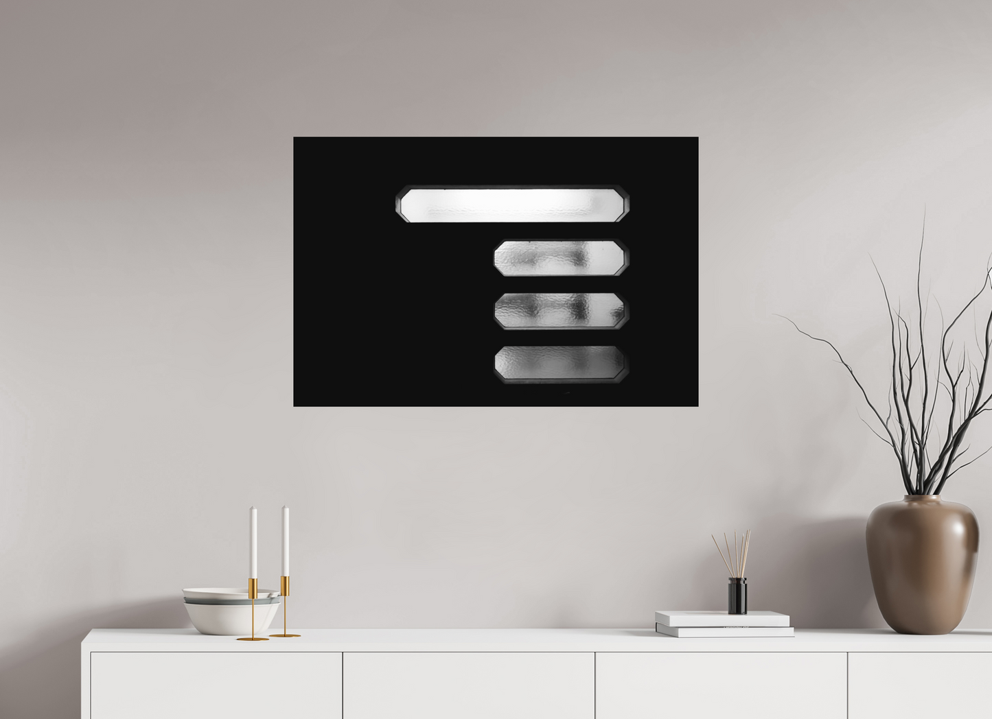 Pointer - Schwarzweiß-Nachtfotografie - Hochwertiger Abzug in Galeriequalität