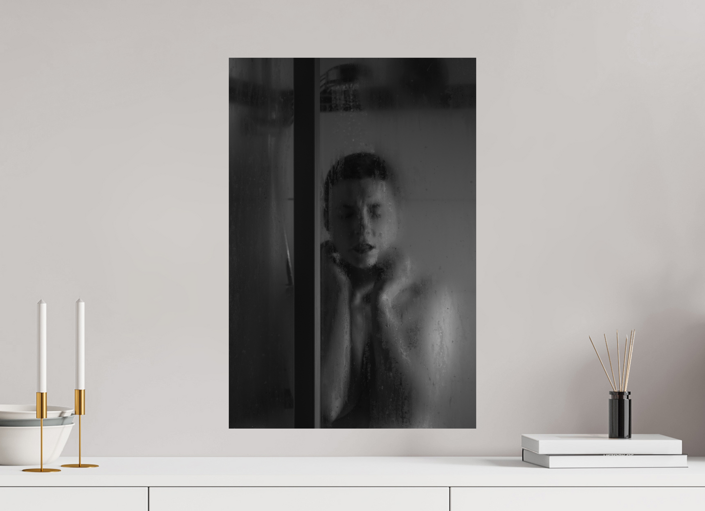 Rain - Schwarzweiß-Fotografie, Teilakt - Hochwertiger Abzug in Galeriequalität