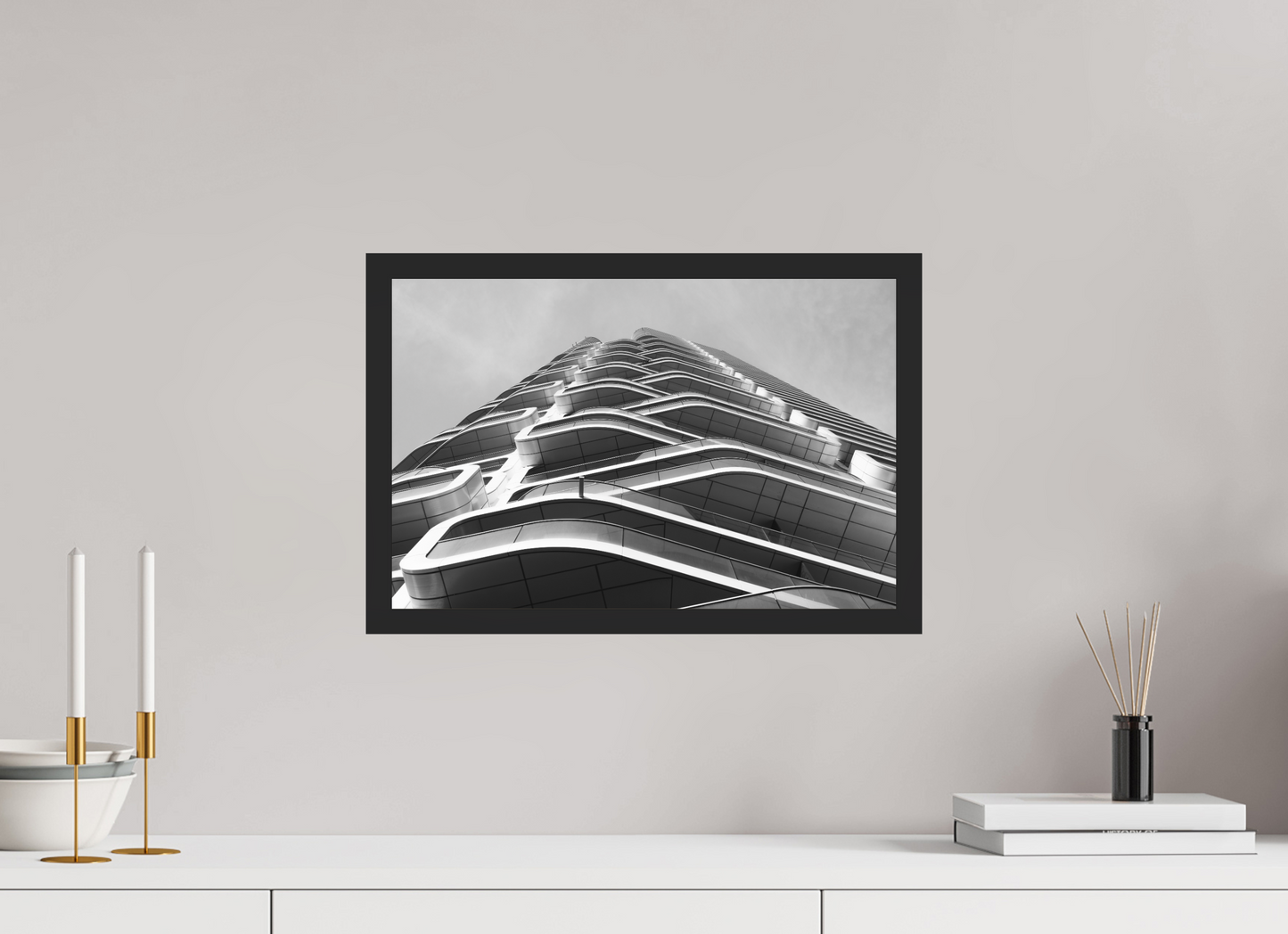 Interlaced - Schwarzweiß-Architekturfotografie - Hochwertiger Abzug in Galeriequalität
