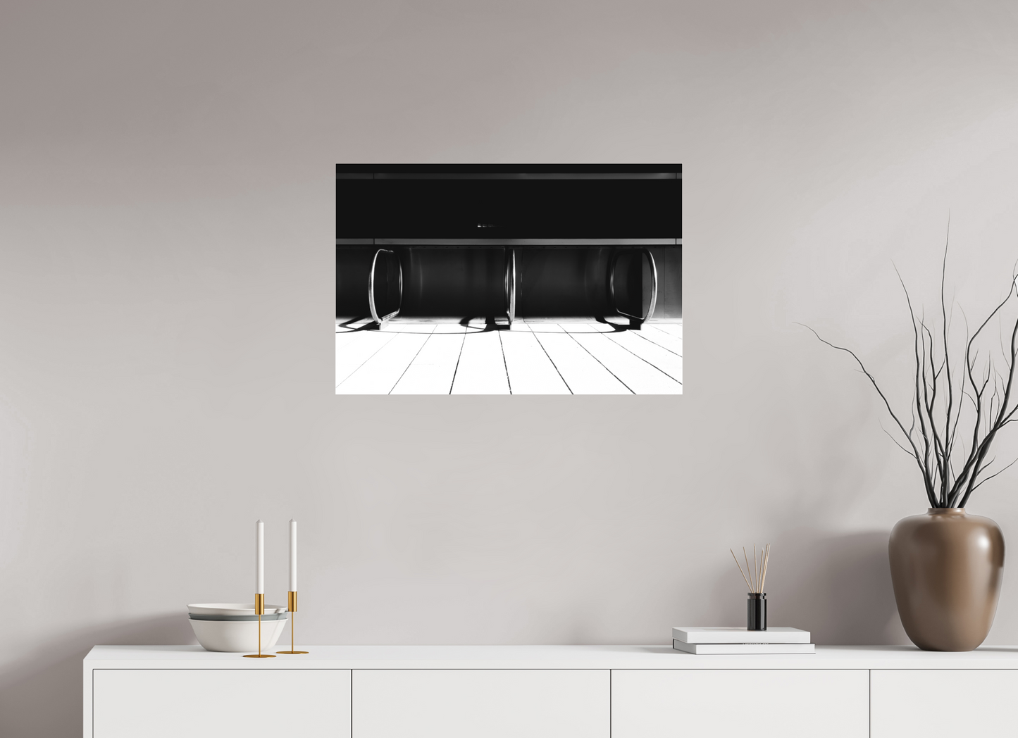 Triad - Schwarzweiß-Fotografie - Hochwertiger Abzug in Galeriequalität