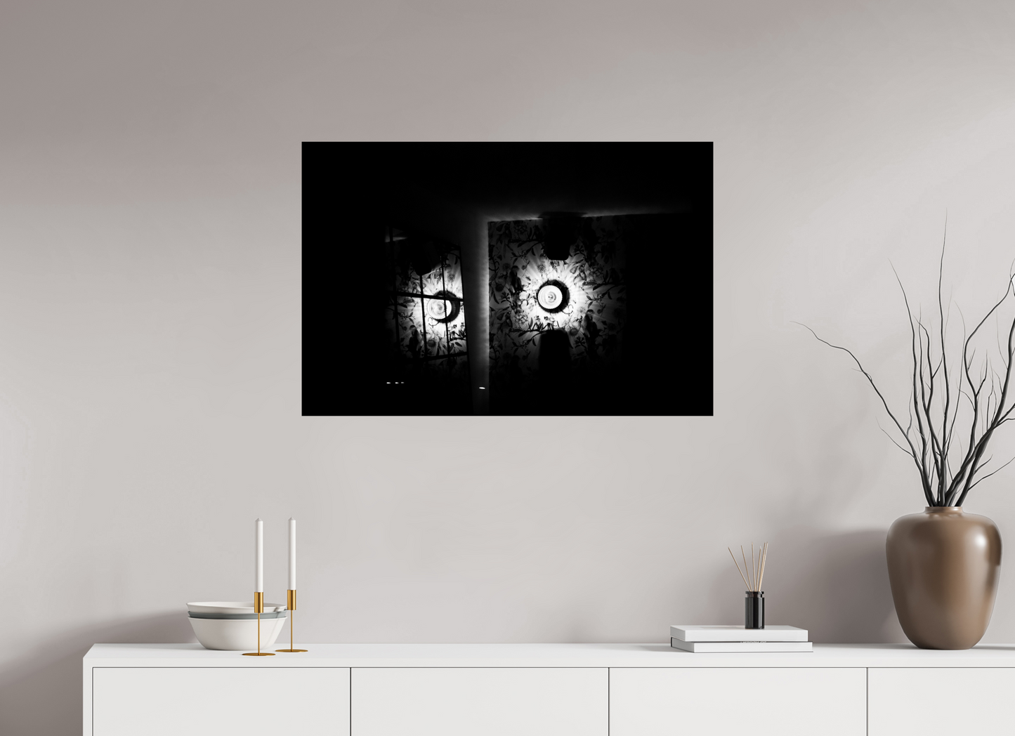Nova - Schwarzweiß-Nachtfotografie - Hochwertiger Abzug in Galeriequalität