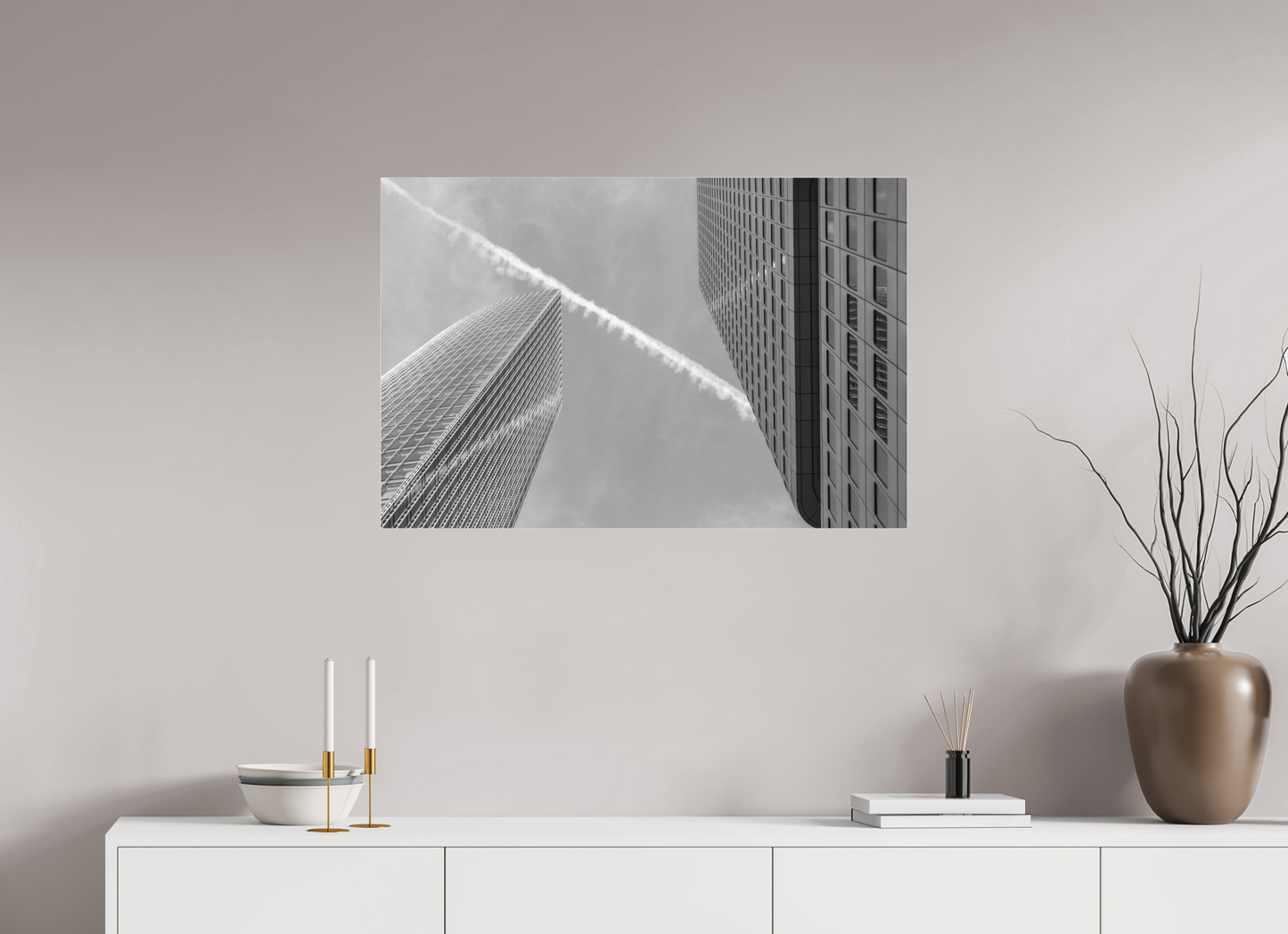 90 x 60 cm, Ilford on Aluminium behind Acrylic Glass X-Con - Schwarzweiß-Architekturfotografie - Hochwertiger Abzug in Galeriequalität