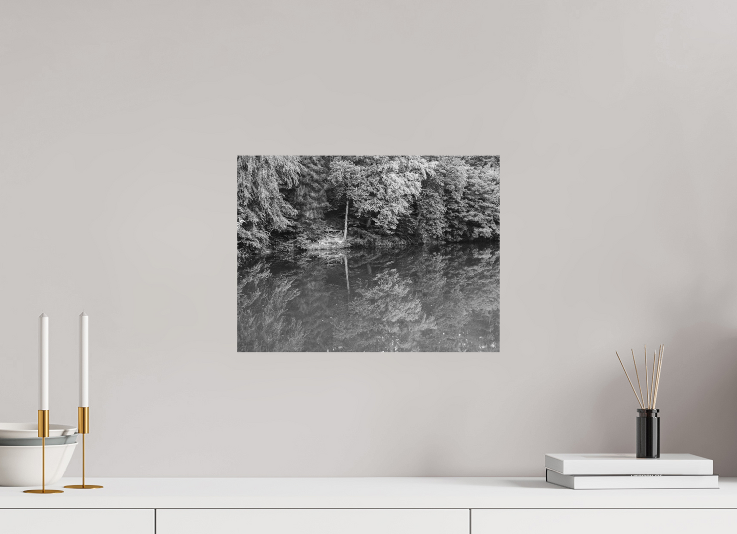 40 x 30 cm, Ilford on Aluminium Parallel - Schwarzweiß Landschaftsfotografie - Hochwertiger Abzug in Galeriequalität