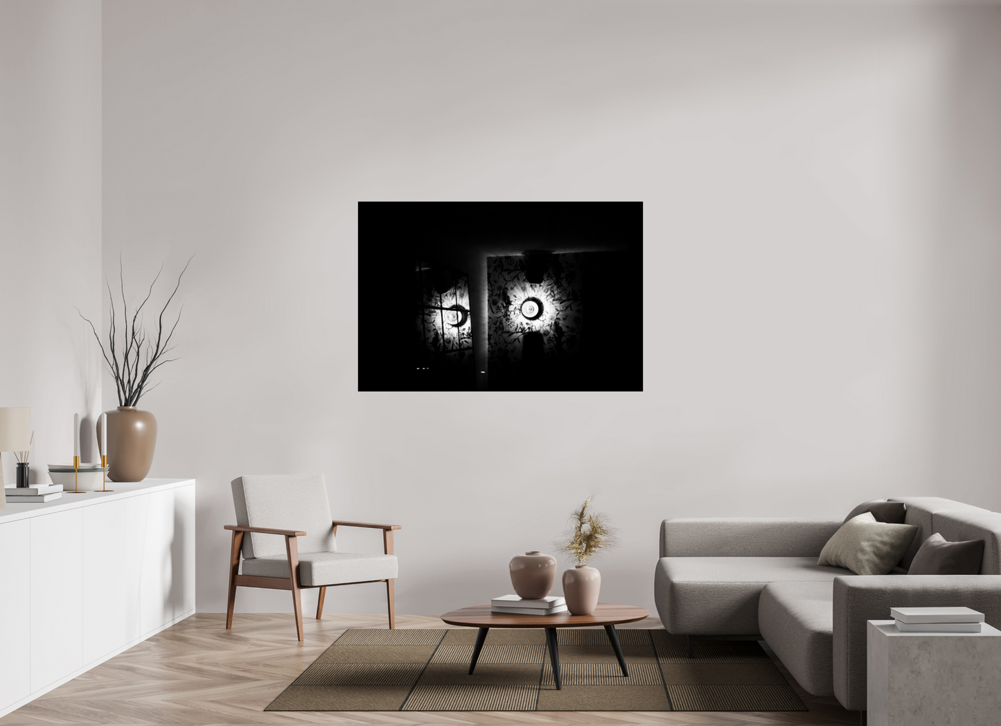 Nova - Schwarzweiß-Nachtfotografie - Hochwertiger Abzug in Galeriequalität