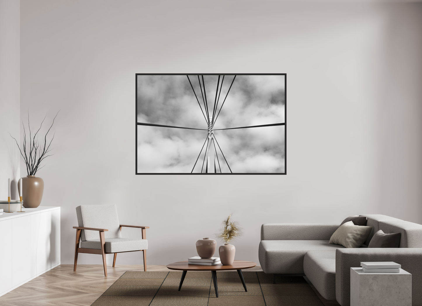Suspension - Schwarzweiß-Fotografie - Hochwertiger Abzug in Galeriequalität