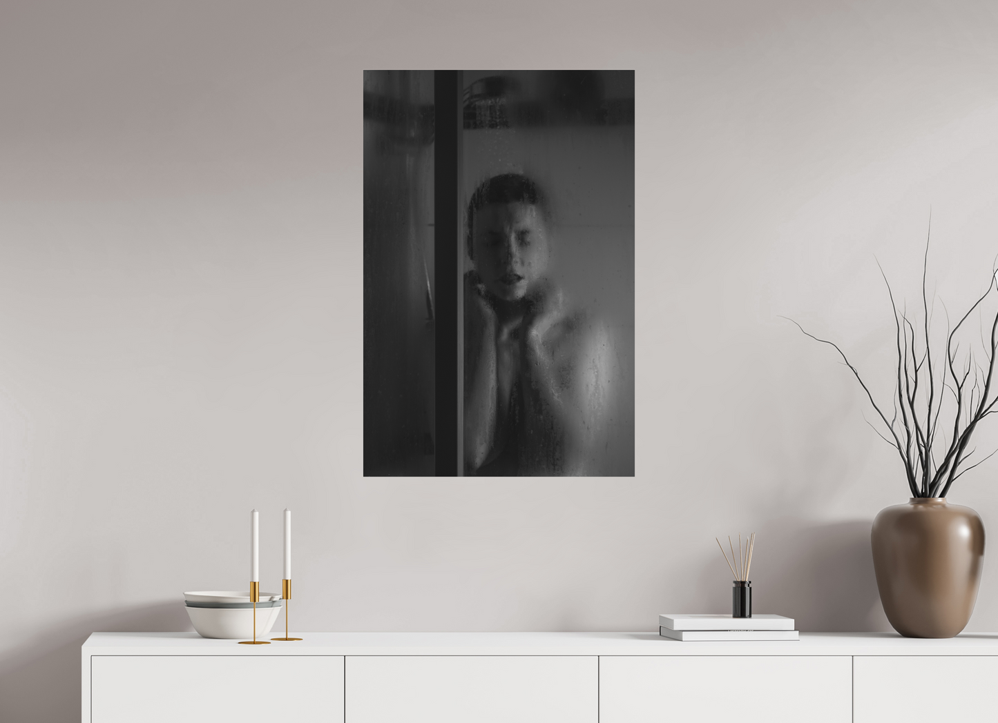 Rain - Schwarzweiß-Fotografie, Teilakt - Hochwertiger Abzug in Galeriequalität