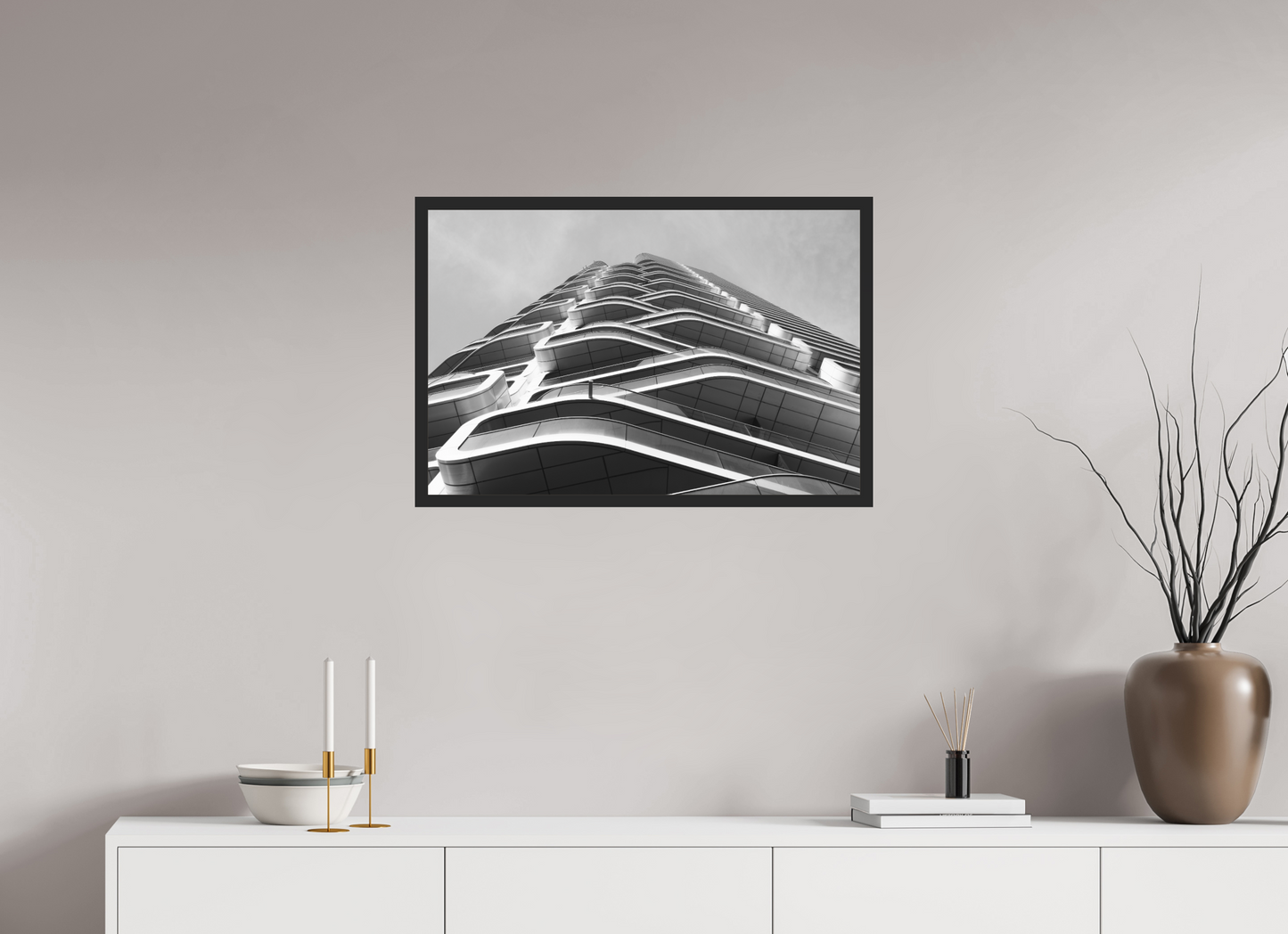 Interlaced - Schwarzweiß-Architekturfotografie - Hochwertiger Abzug in Galeriequalität