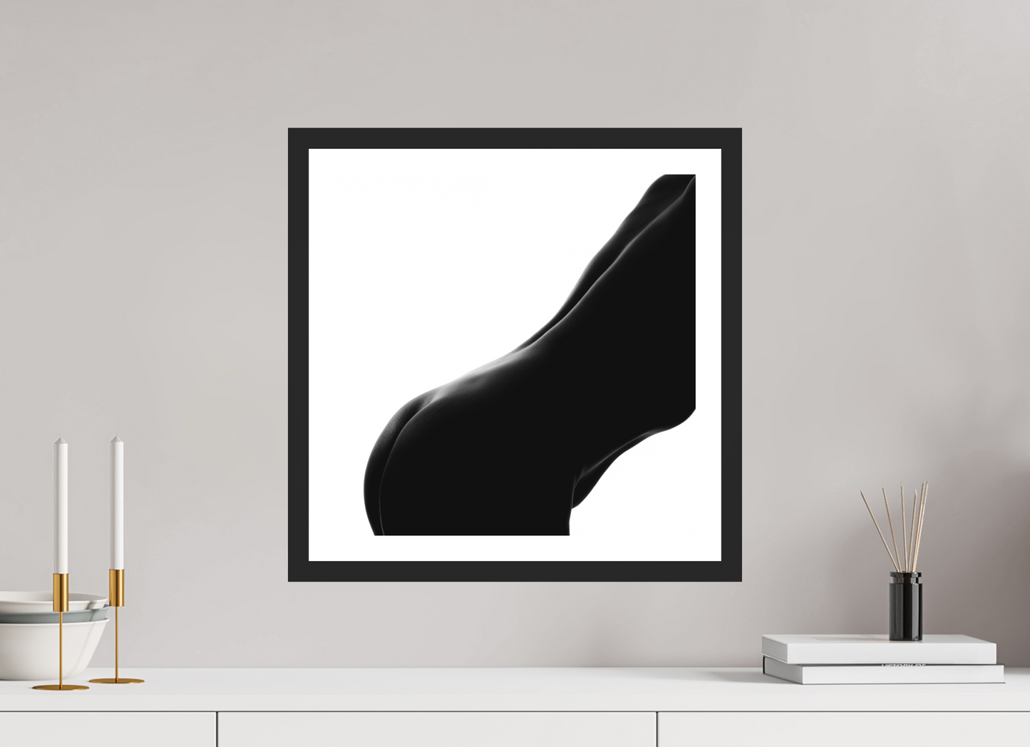 Silk - Schwarzweiß-Fotografie, Teilakt - Hochwertiger Abzug in Galeriequalität