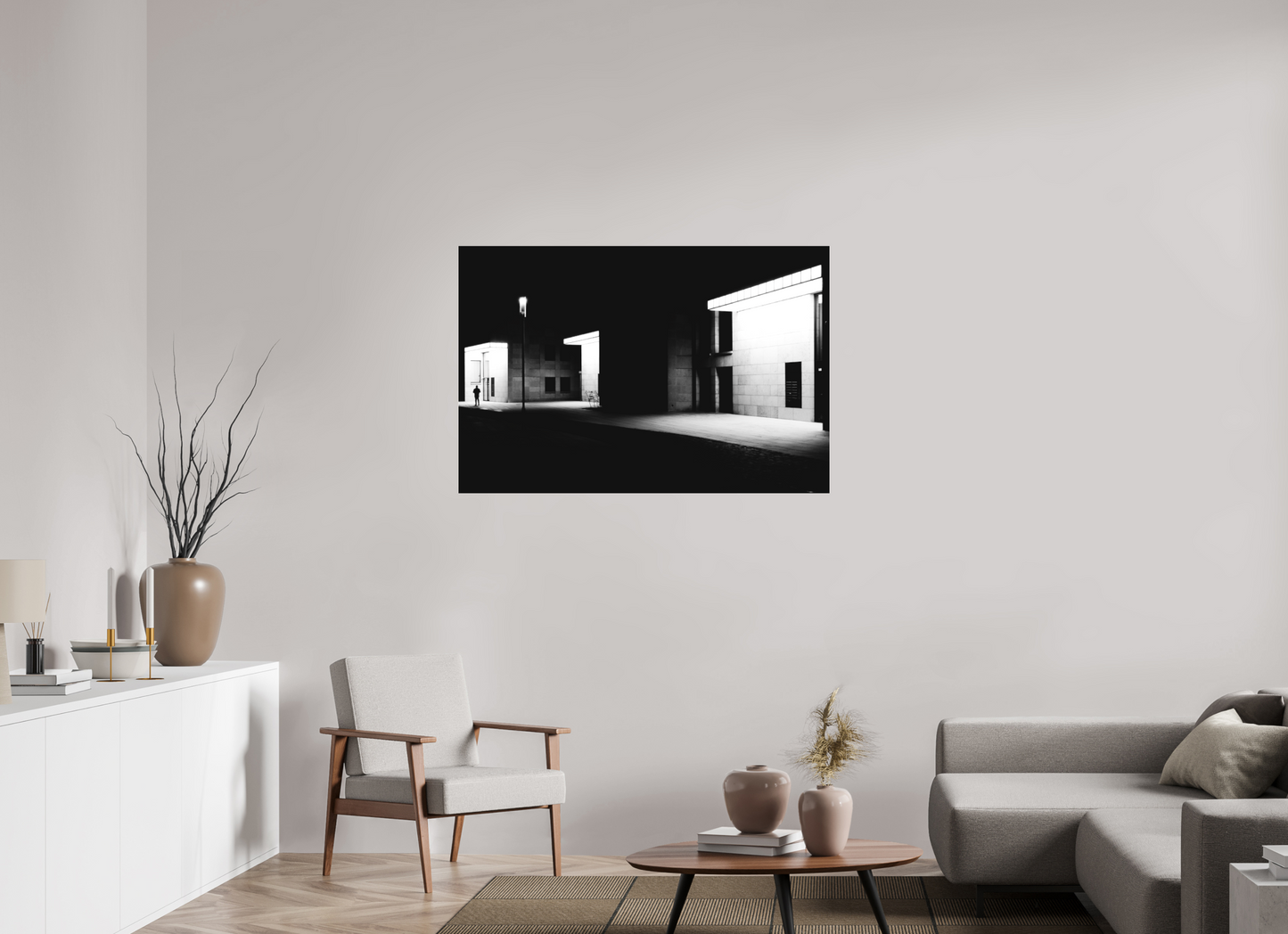 Ghosts - Schwarzweiß-Nachtfotografie - Hochwertiger Abzug in Galeriequalität