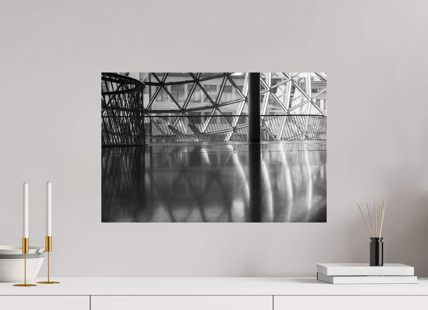 60 x 40 cm, Ilford Photo Print Polished - Schwarzweiß-Architekturfotografie - Hochwertiger Abzug in Galeriequalität