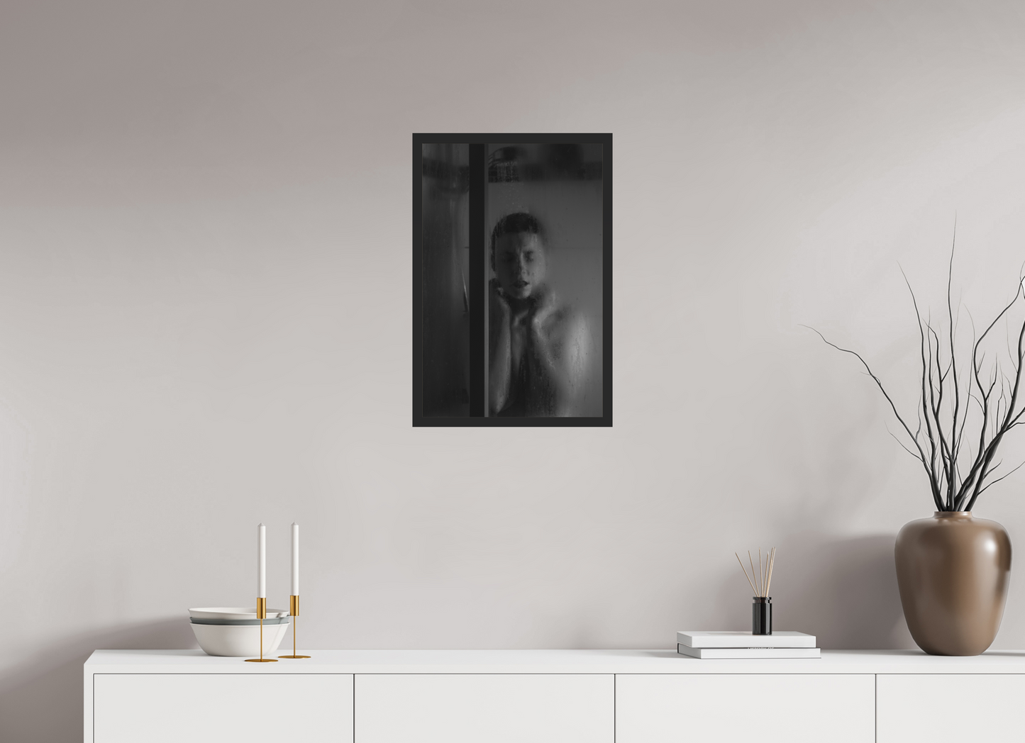 Rain - Schwarzweiß-Fotografie, Teilakt - Hochwertiger Abzug in Galeriequalität