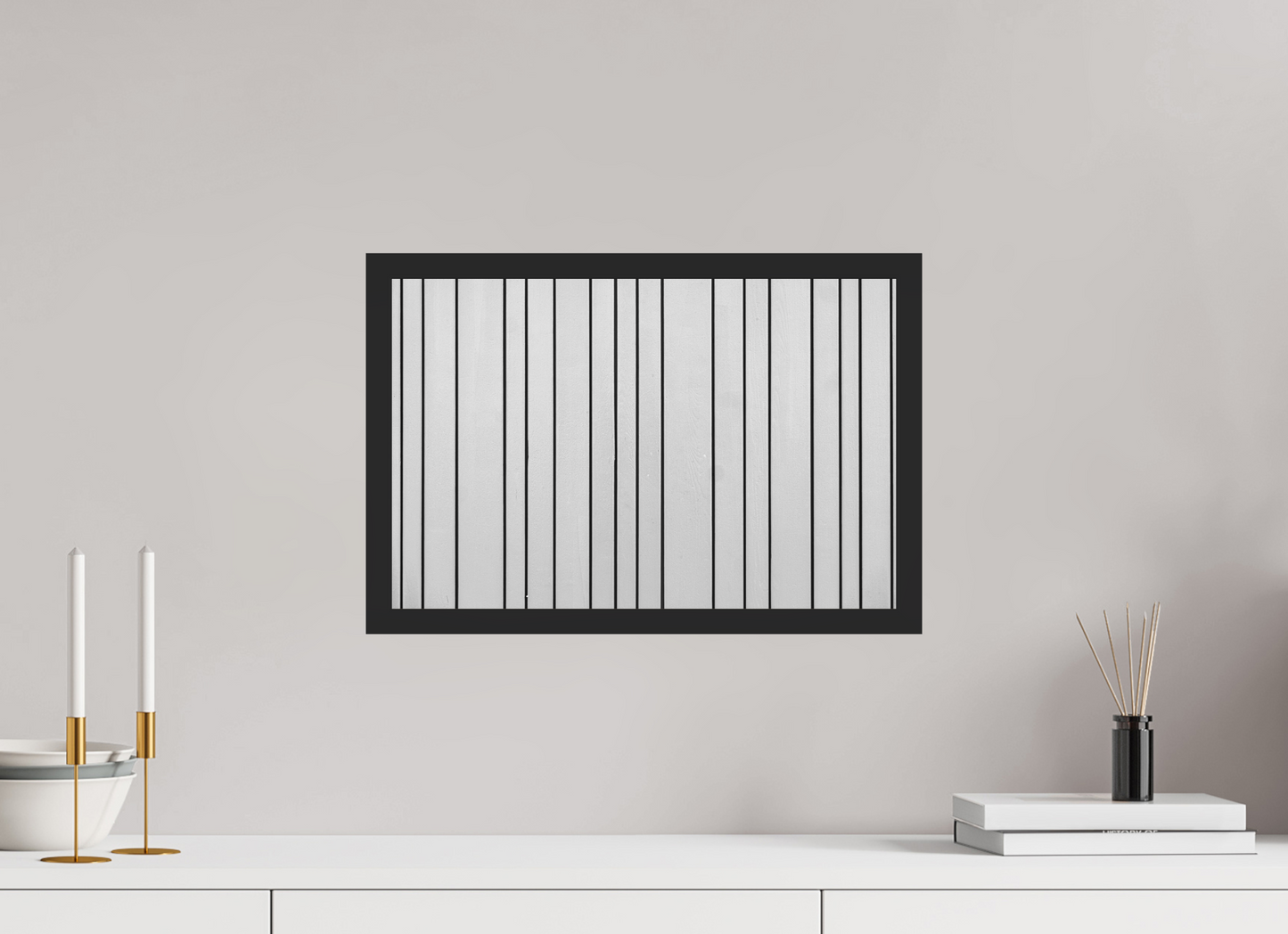 Stripes - Abstrakte Minimalistische Schwarzweiß-Fotografie - Hochwertiger Abzug in Galeriequalität