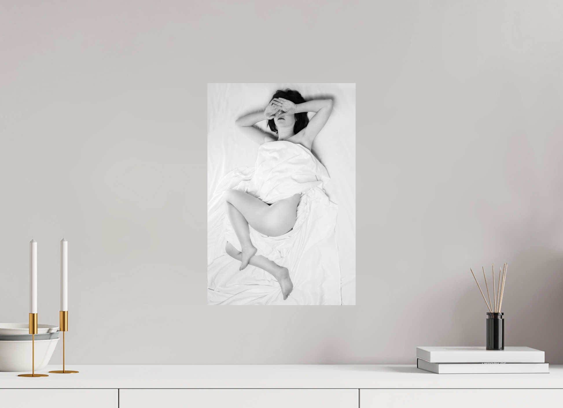 30 x 45 cm, Ilford Photo Print Rise - Schwarzweiß-Fotografie - Teilakt - Hochwertiger Abzug in Galeriequalität