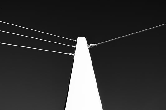 Suspension III - Minimalist Black and White Night Photography - Instant High-Res Download