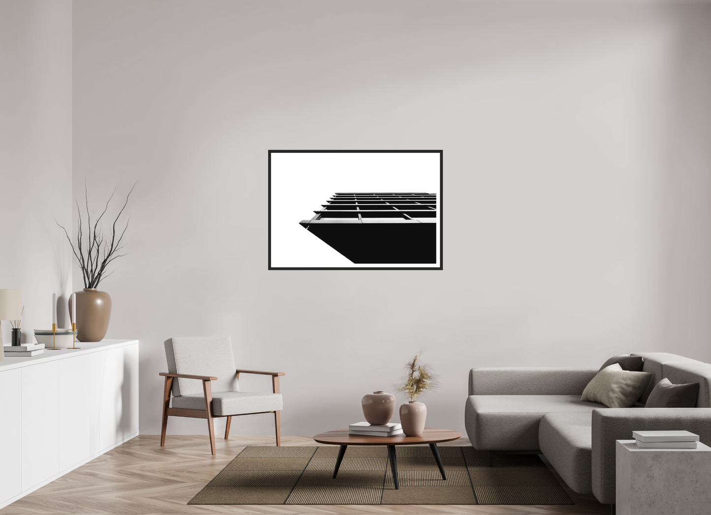 Protrusion - Black and White Architectural Photography - Gallery-Quality Premium Print