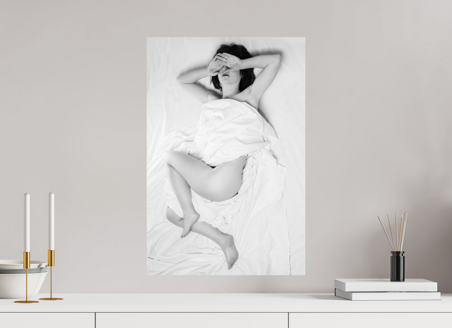 40 x 60 cm, Ilford Photo Print Rise - Schwarzweiß-Fotografie - Teilakt - Hochwertiger Abzug in Galeriequalität