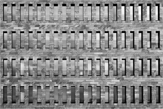 Slots - Schwarzweiß-Architekturfotografie - Hochwertiger Abzug in Galeriequalität