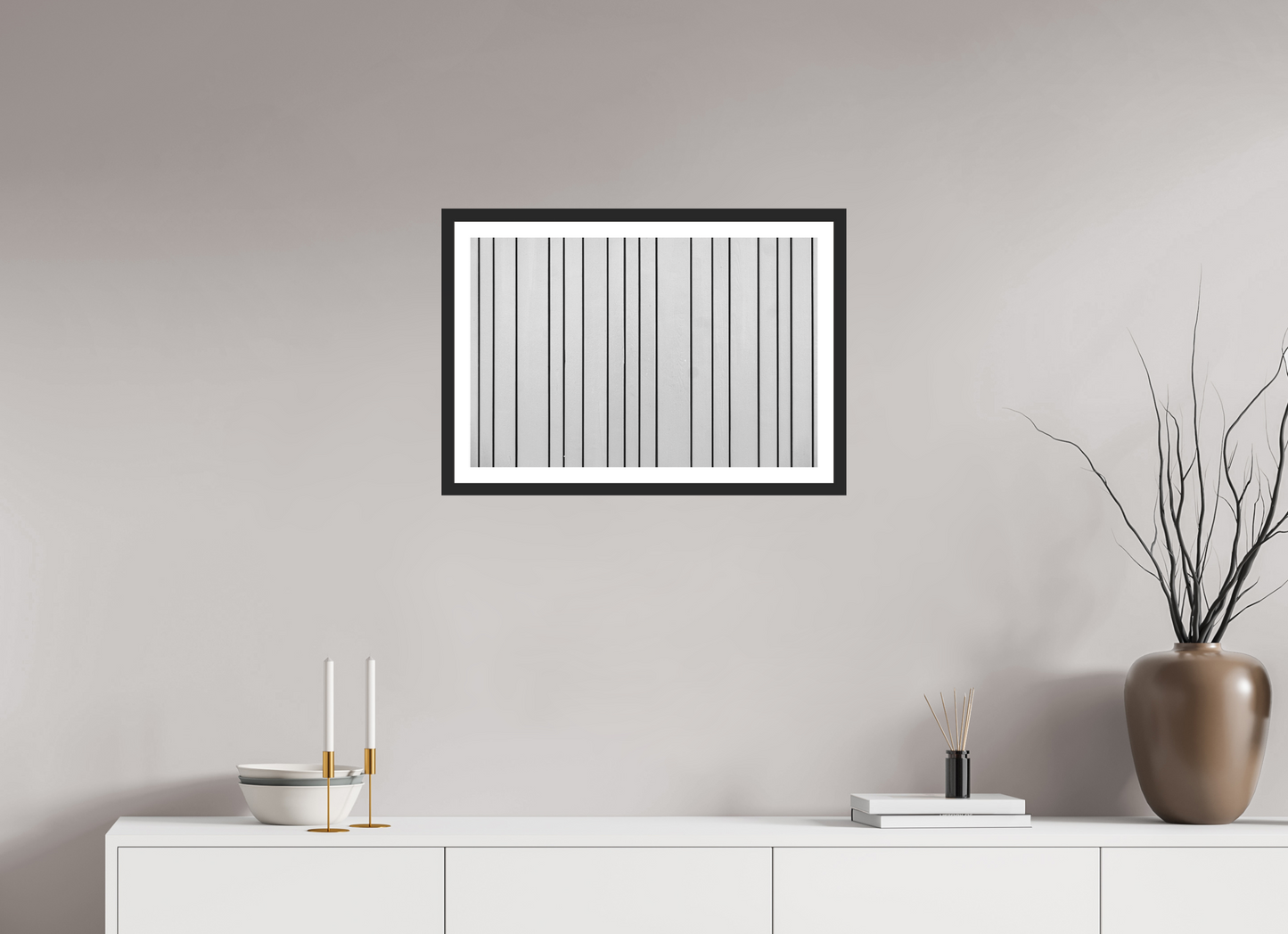 Stripes - Abstrakte Minimalistische Schwarzweiß-Fotografie - Hochwertiger Abzug in Galeriequalität