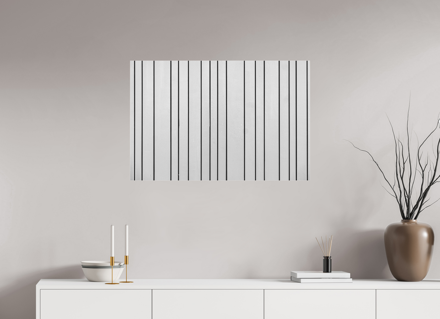 Stripes - Abstrakte Minimalistische Schwarzweiß-Fotografie - Hochwertiger Abzug in Galeriequalität