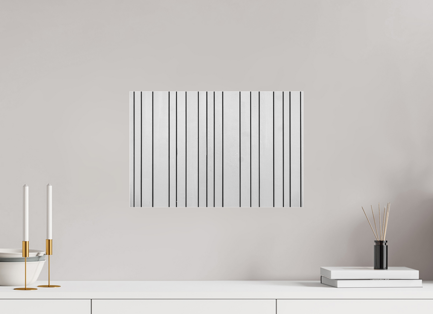 Stripes - Abstrakte Minimalistische Schwarzweiß-Fotografie - Hochwertiger Abzug in Galeriequalität