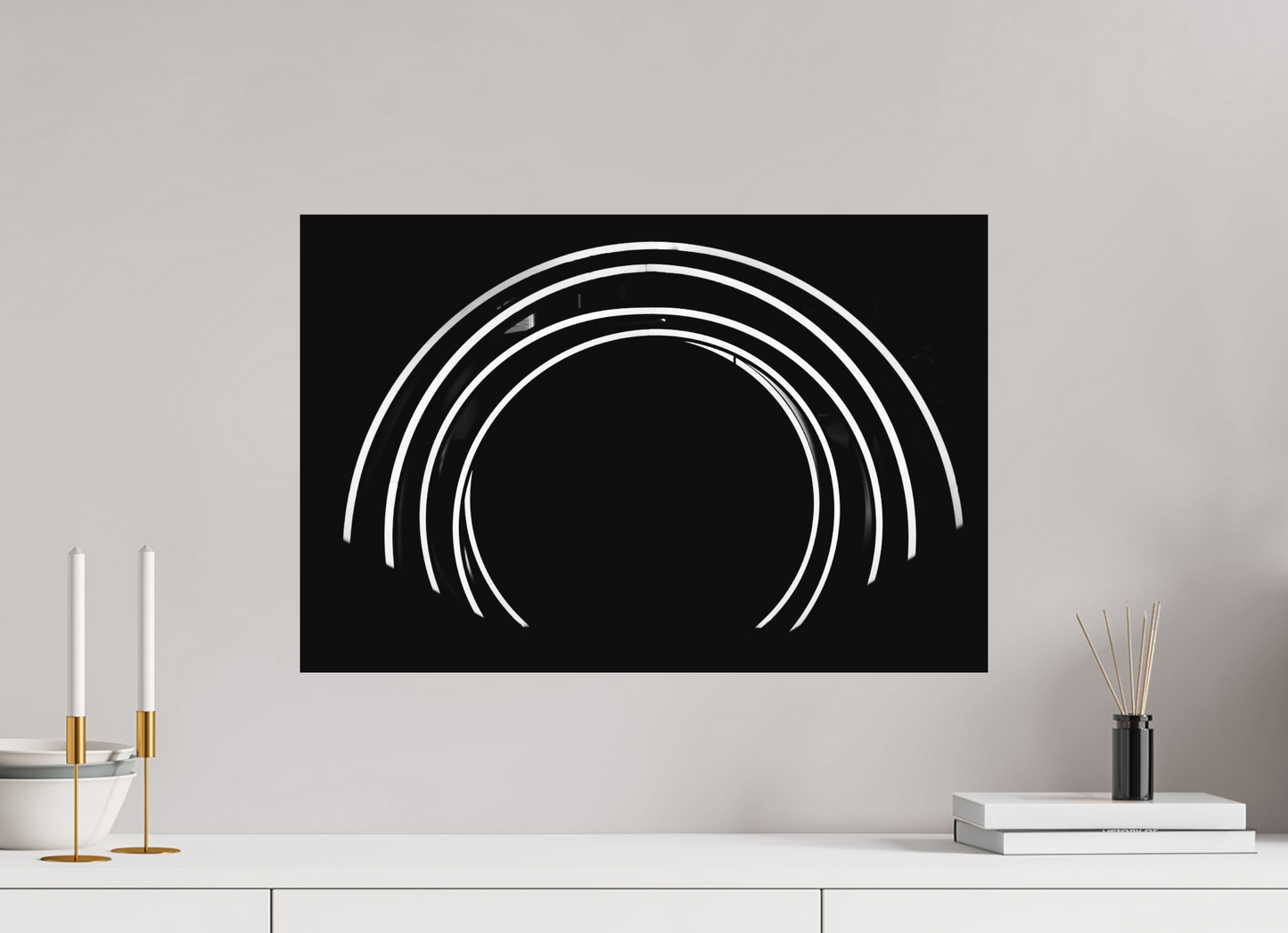 60 x 40 cm, Ilford on Aluminium Portal - Abstrakte Schwarzweiß-Fotokunst - Hochwertiger Abzug in Galeriequalität