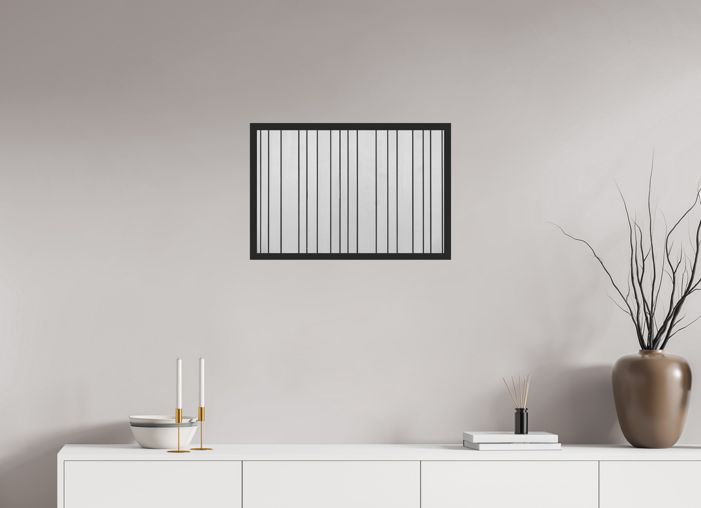 Stripes - Abstrakte Minimalistische Schwarzweiß-Fotografie - Hochwertiger Abzug in Galeriequalität