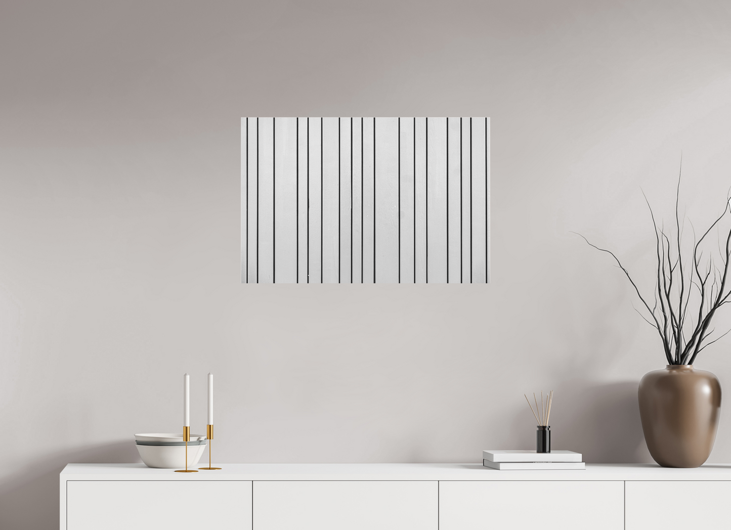 Stripes - Abstrakte Minimalistische Schwarzweiß-Fotografie - Hochwertiger Abzug in Galeriequalität