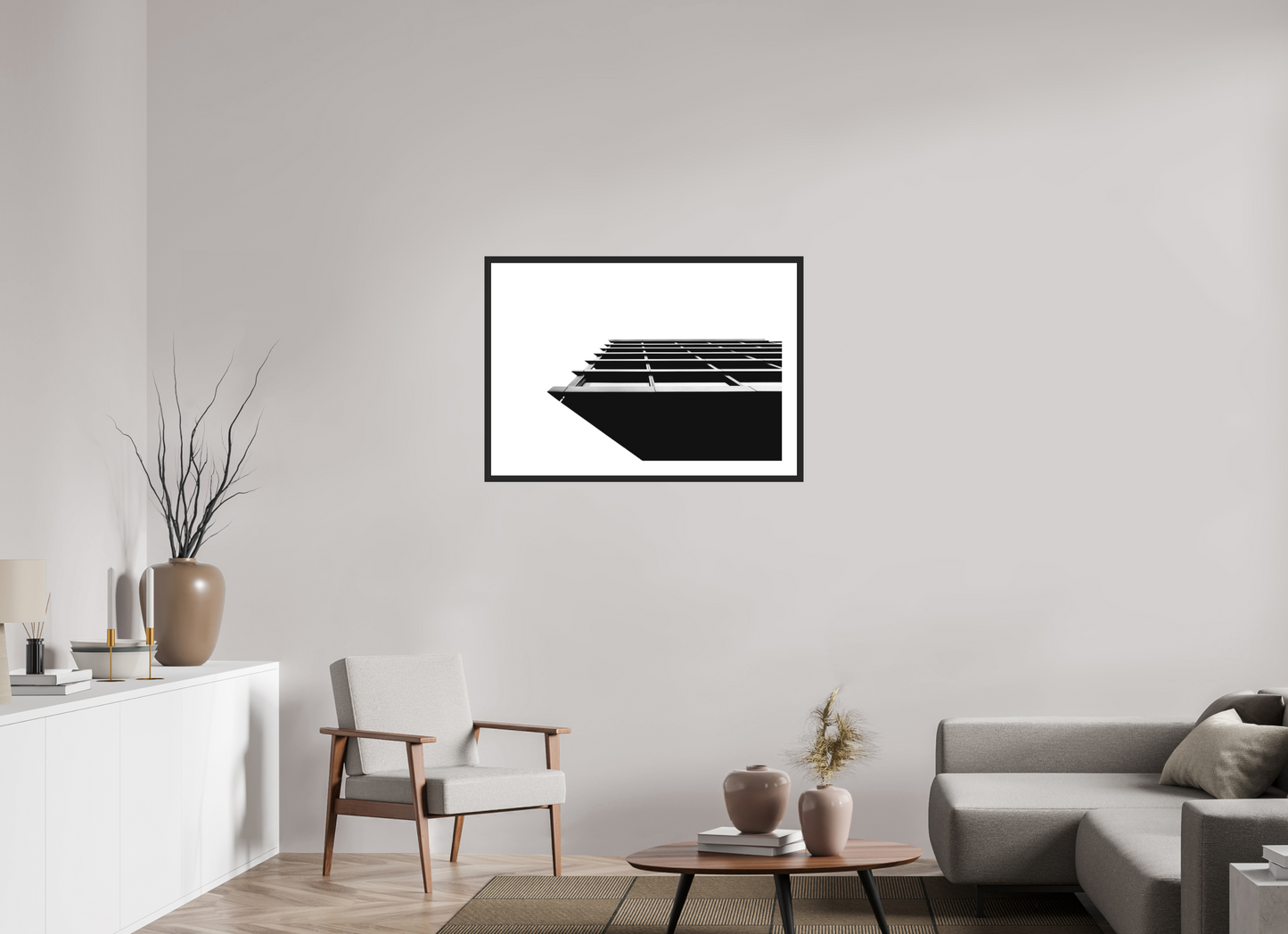 Protrusion - Black and White Architectural Photography - Gallery-Quality Premium Print