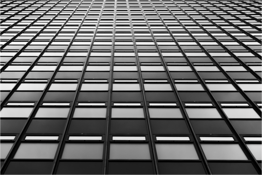 Grid - Schwarzweiß-Architekturfotografie - Hochwertiger Abzug in Galeriequalität