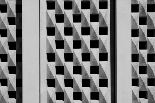 Main image Waffle - Abstrakte Schwarzweiß-Fotografie - Hochwertiger Abzug in Galeriequalität