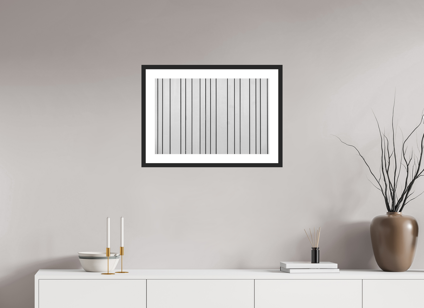 Stripes - Abstrakte Minimalistische Schwarzweiß-Fotografie - Hochwertiger Abzug in Galeriequalität