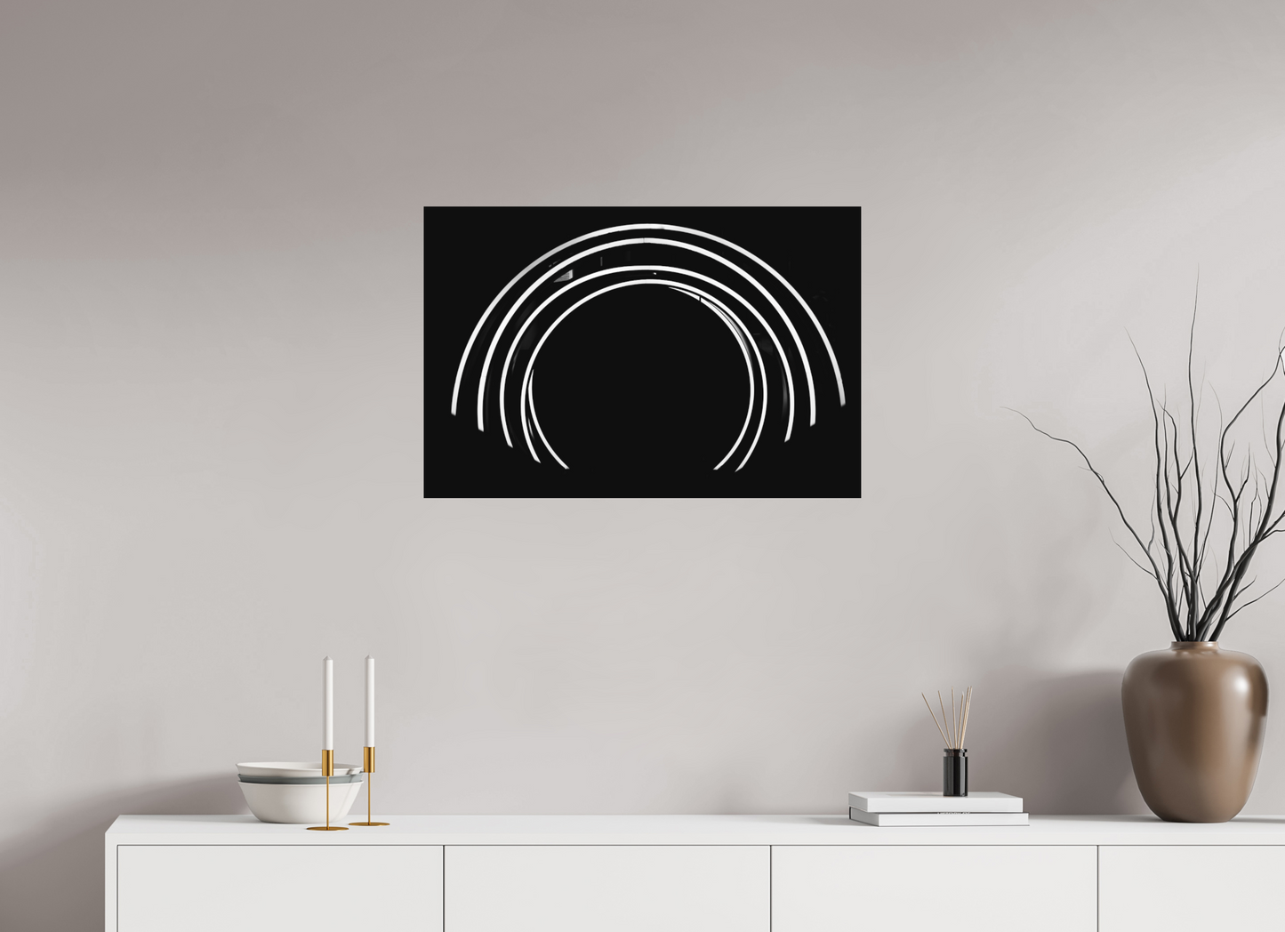 75 x 50 cm, Ilford on Aluminium Portal - Abstrakte Schwarzweiß-Fotokunst - Hochwertiger Abzug in Galeriequalität