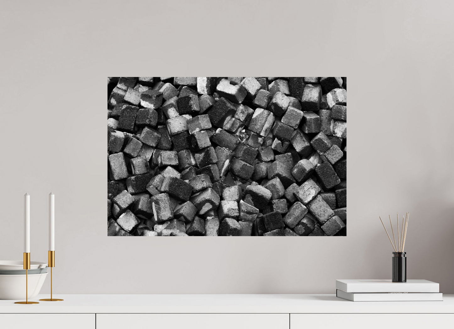 60 x 40 cm, Ilford Photo Print Disorder - Abstrakte Schwarzweiß-Fotografie - Naheinstellung - Hochwertiger Abzug in Galeriequalität