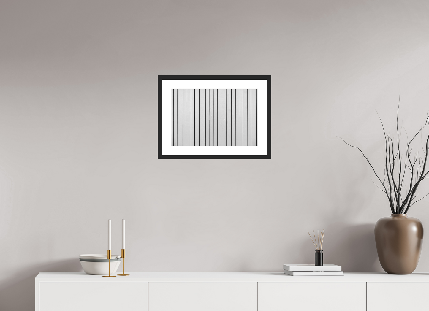 Stripes - Abstrakte Minimalistische Schwarzweiß-Fotografie - Hochwertiger Abzug in Galeriequalität