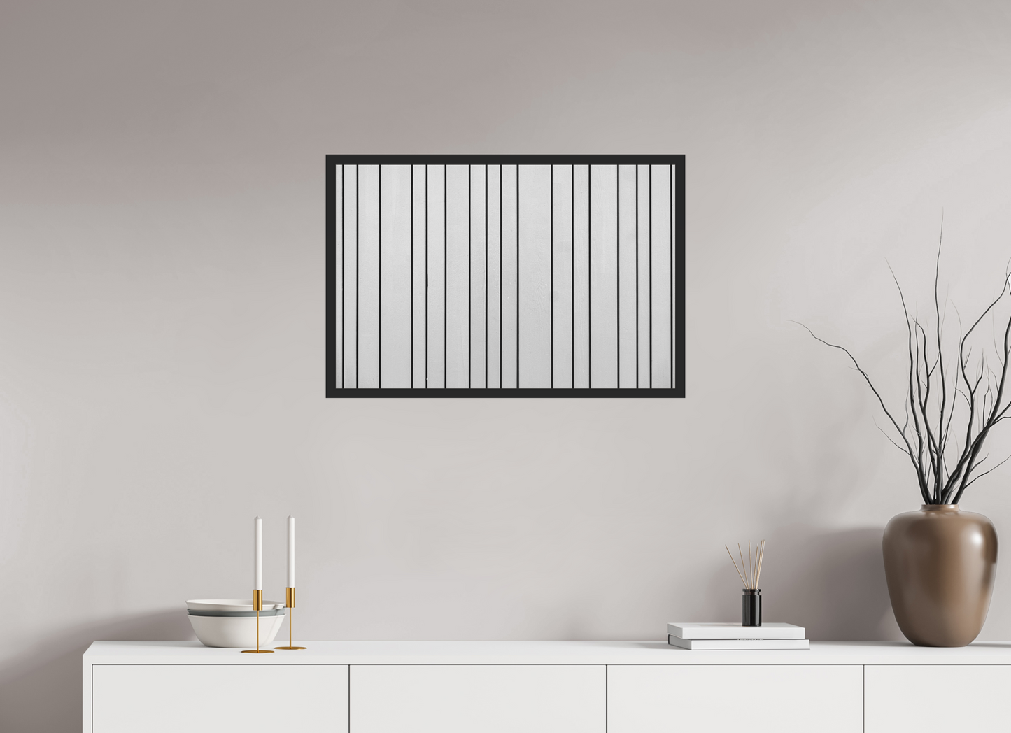 Stripes - Abstrakte Minimalistische Schwarzweiß-Fotografie - Hochwertiger Abzug in Galeriequalität