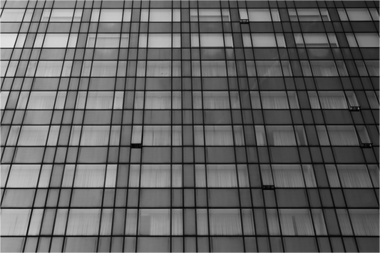 Grid VII - Schwarzweiß-Architekturfotografie - Hochwertiger Abzug in Galeriequalität