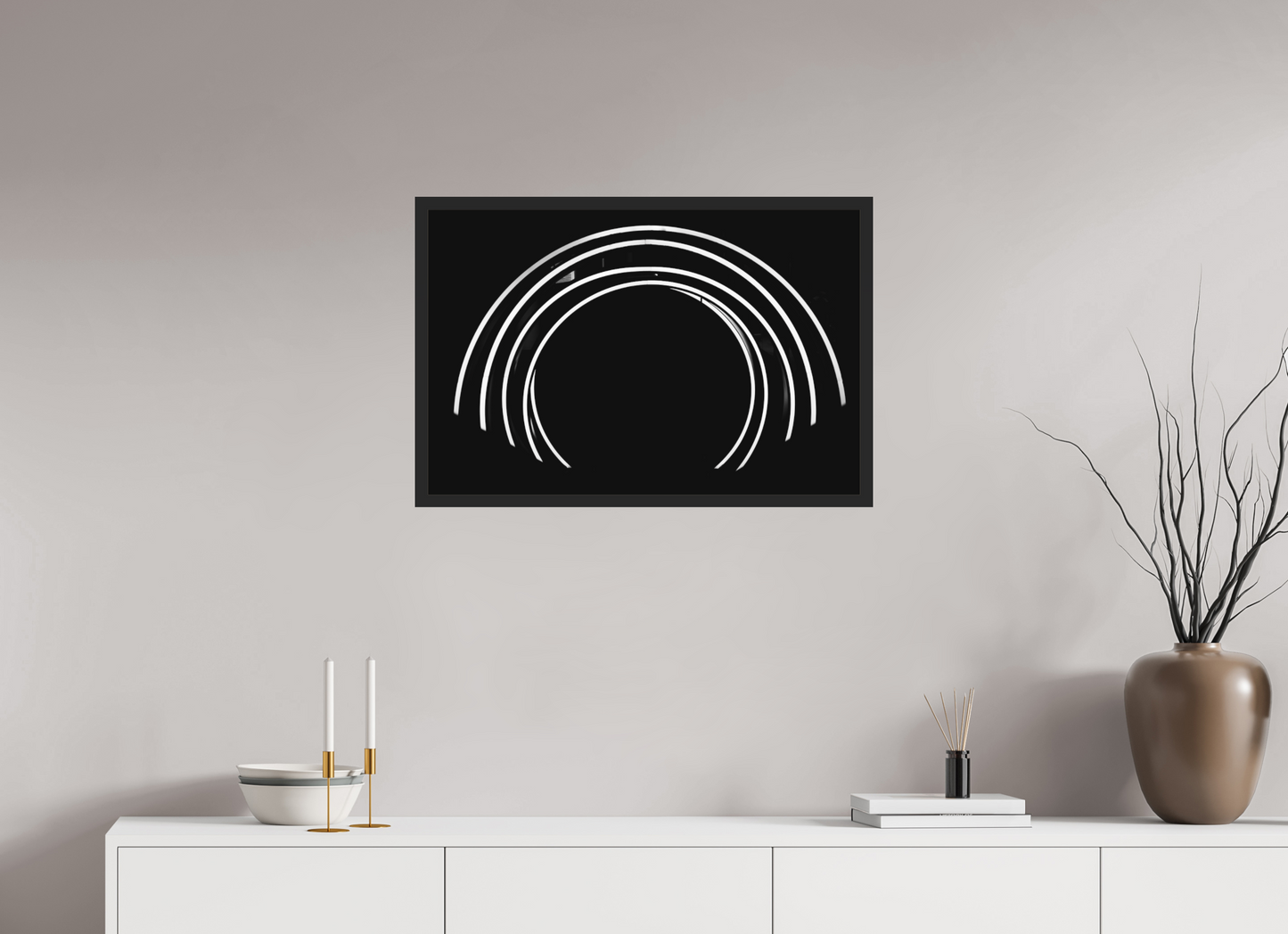 75 x 50 cm, Ilford on Aluminium behind Acrylic Glass, Framed Portal - Abstrakte Schwarzweiß-Fotokunst - Hochwertiger Abzug in Galeriequalität