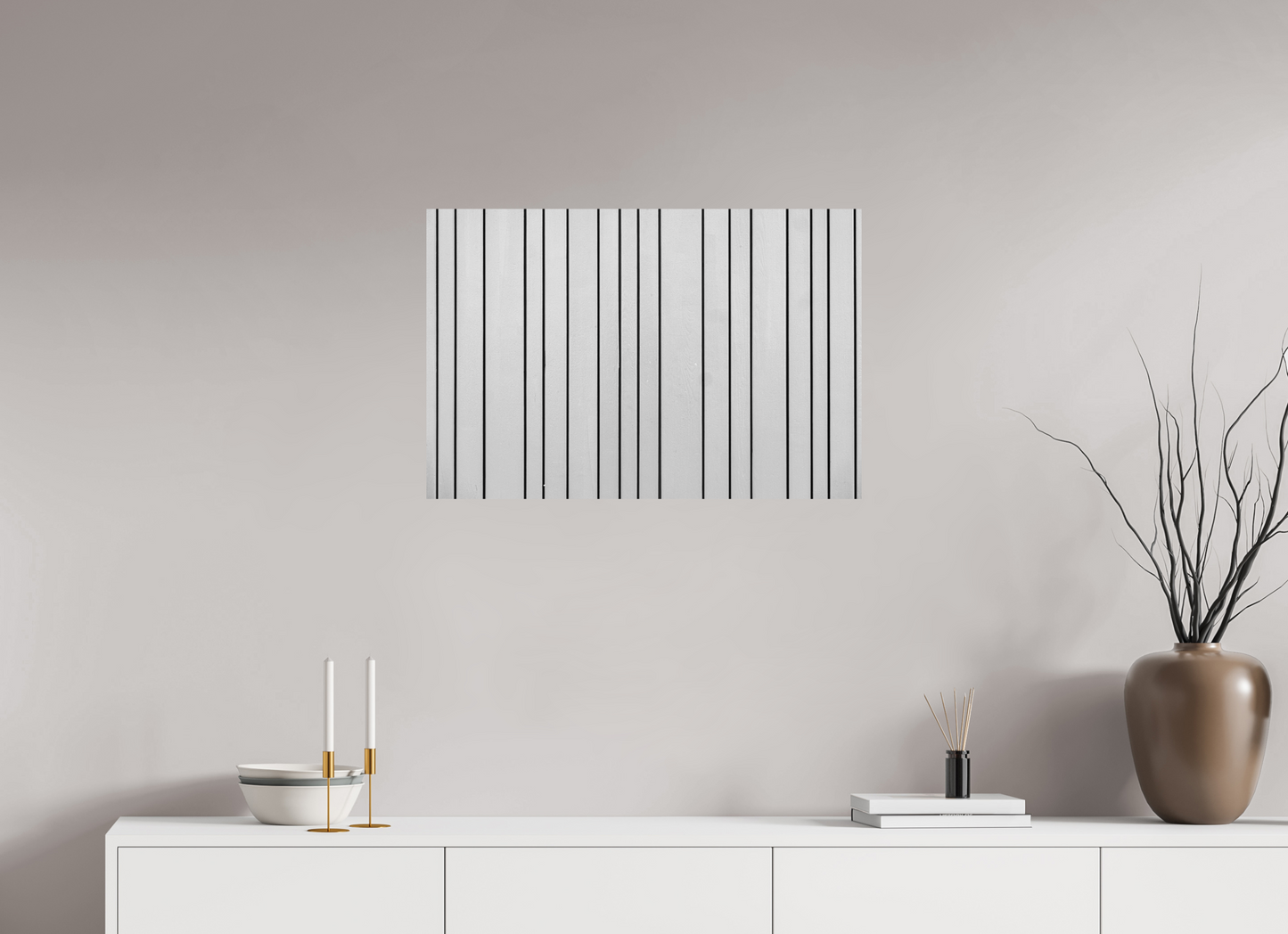 Stripes - Abstrakte Minimalistische Schwarzweiß-Fotografie - Hochwertiger Abzug in Galeriequalität