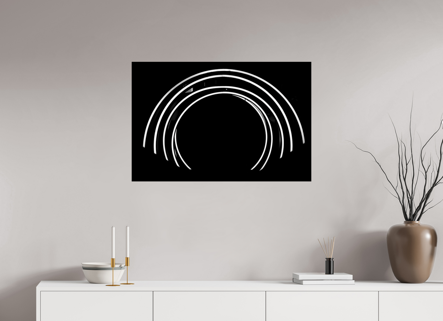90 x 60 cm, Ilford Photo Print Portal - Abstrakte Schwarzweiß-Fotokunst - Hochwertiger Abzug in Galeriequalität
