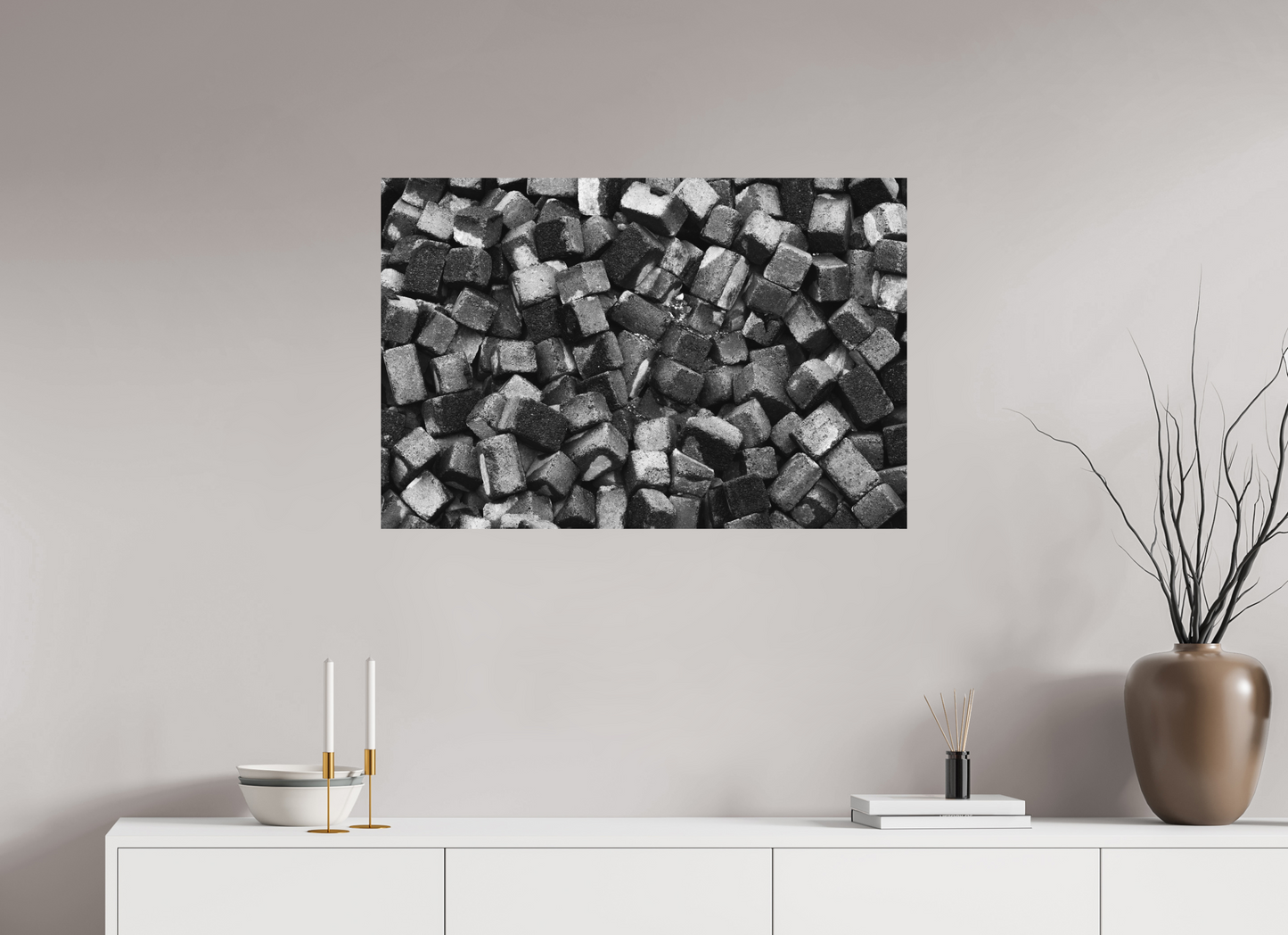 90 x 60 cm, Ilford on Aluminium Disorder - Abstrakte Schwarzweiß-Fotografie - Naheinstellung - Hochwertiger Abzug in Galeriequalität