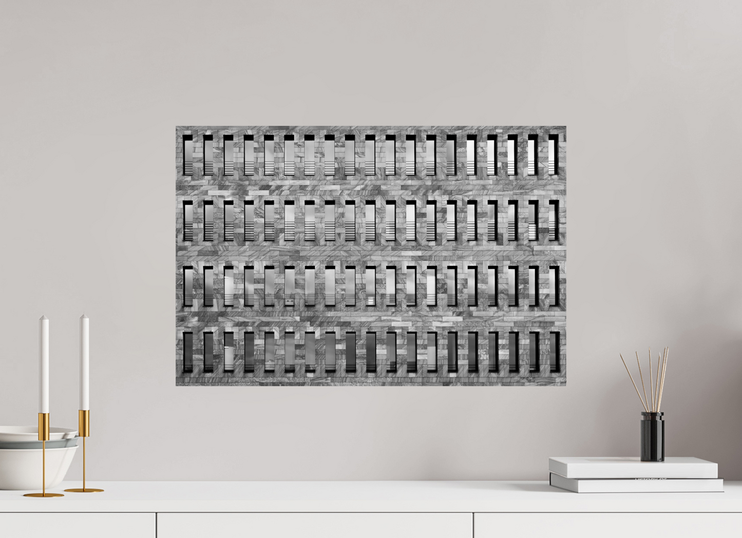 Slots - Black and White Architectural Photography - Gallery-Quality Premium Print